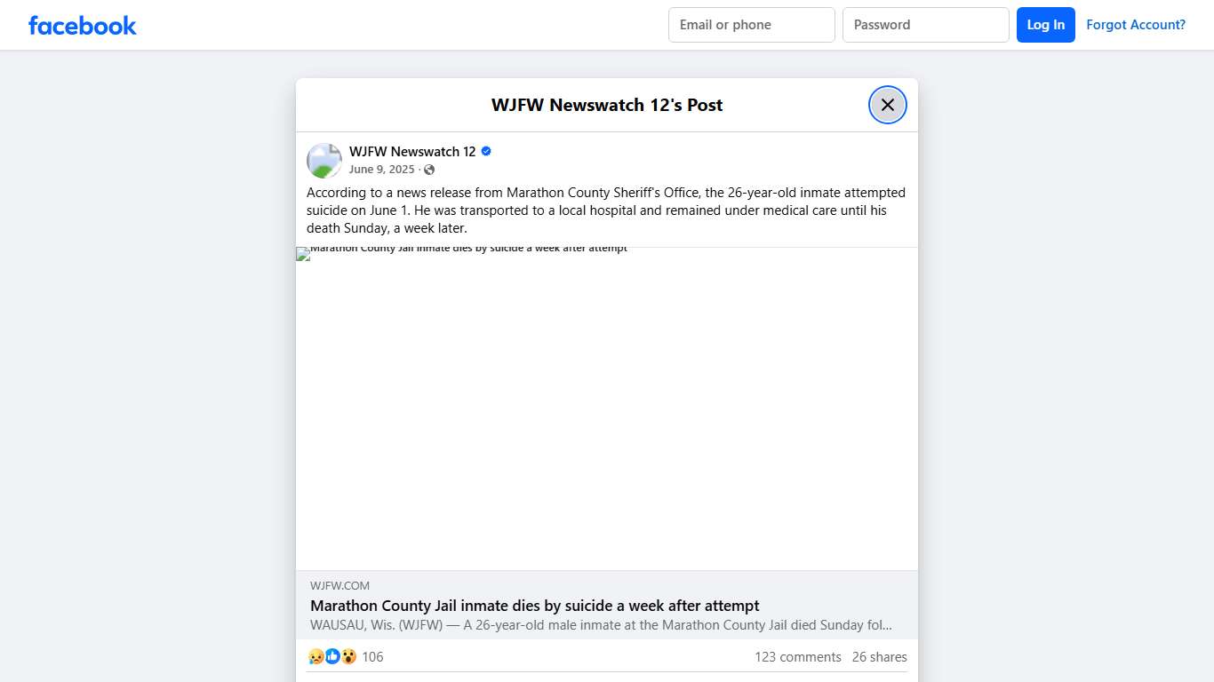 According to a news release from... - WJFW Newswatch 12 Facebook